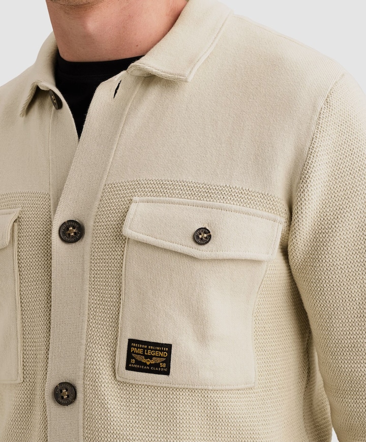 Heren overshirt ecru