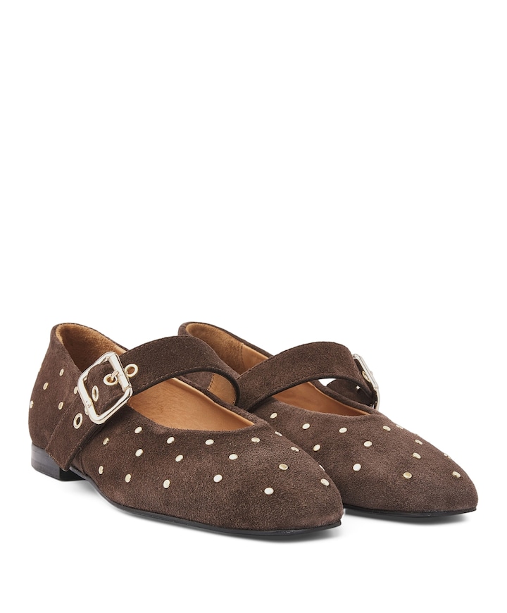 Lou Nina dames ballerina's bruin