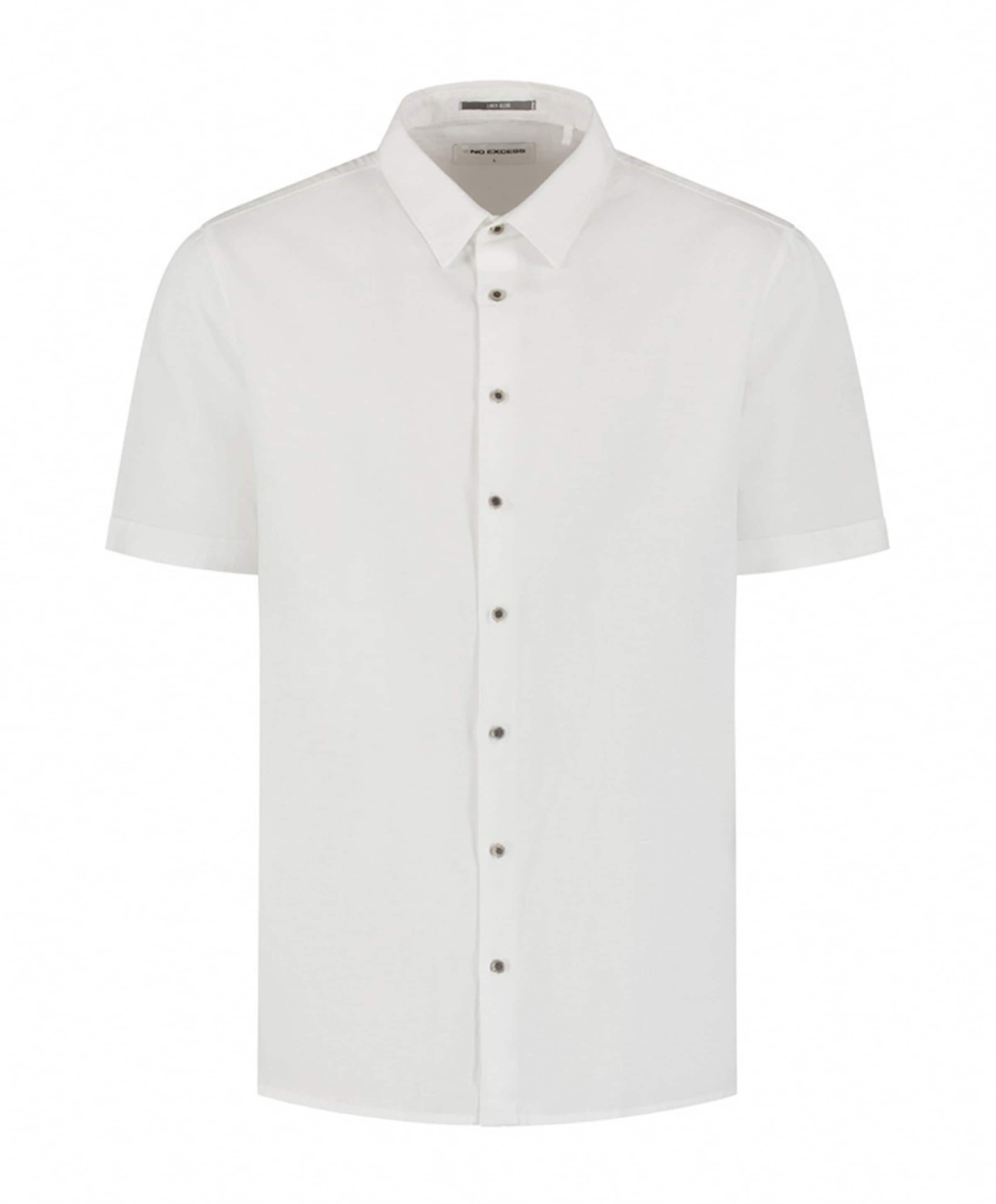 Heren overhemd korte mouw wit