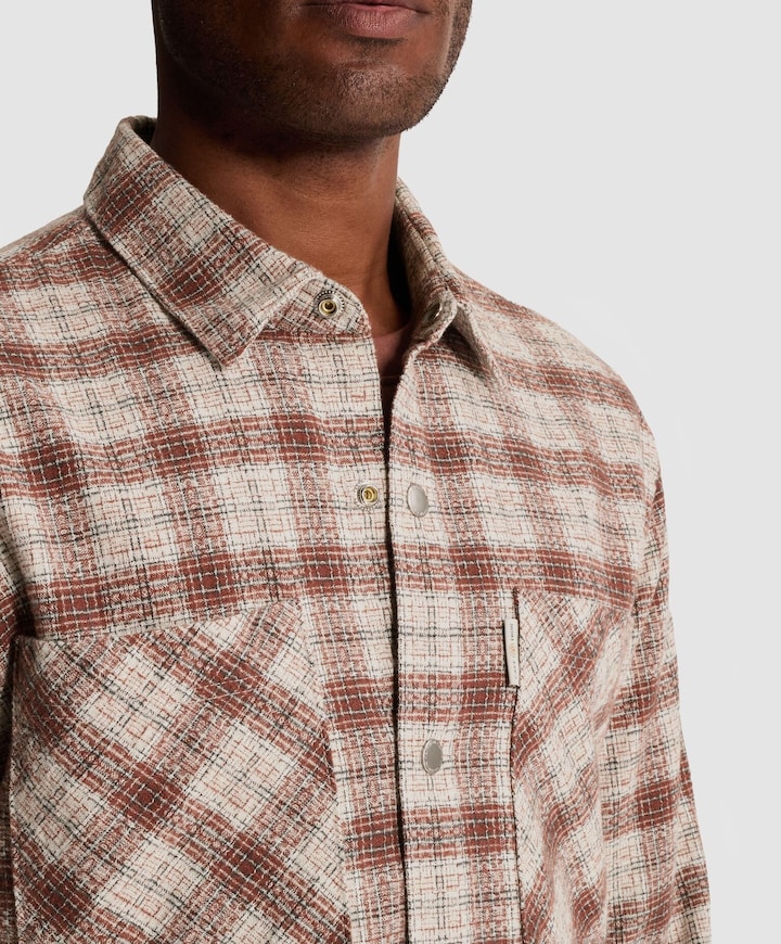 Heren overshirt beige