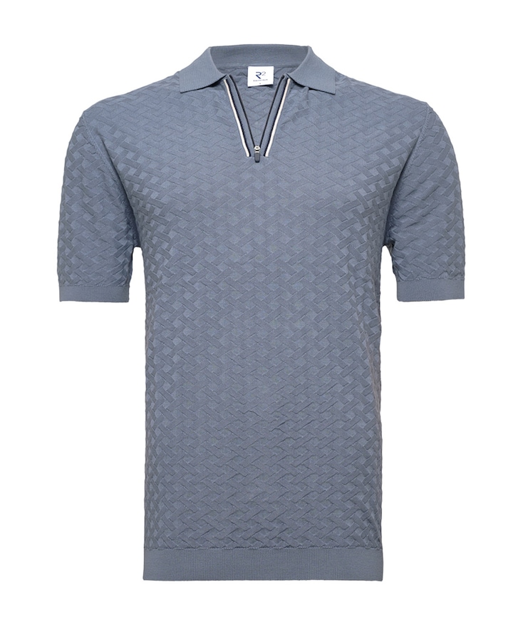 Heren polo blauw