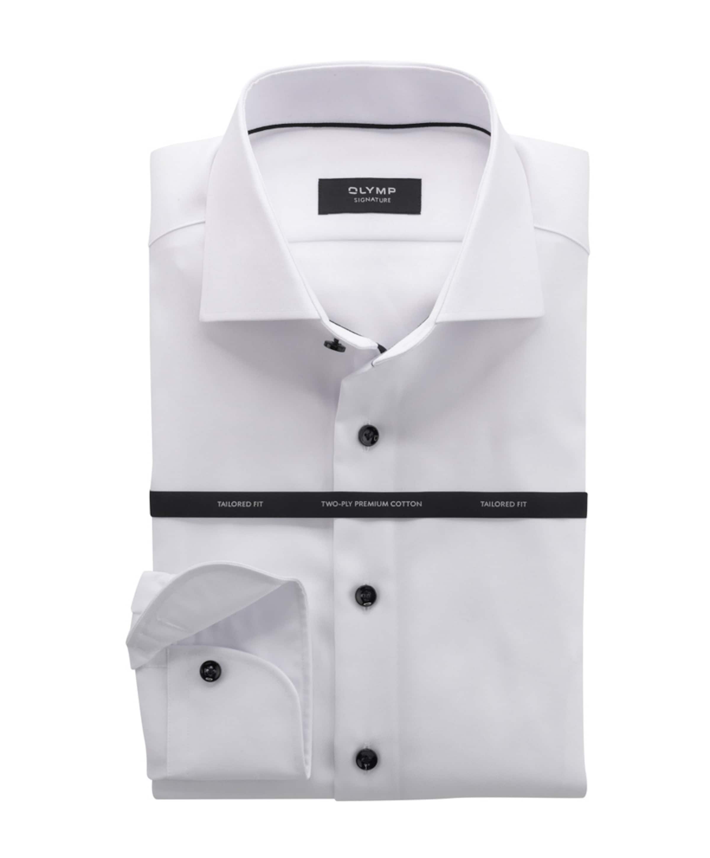 Heren overhemd lange mouw wit