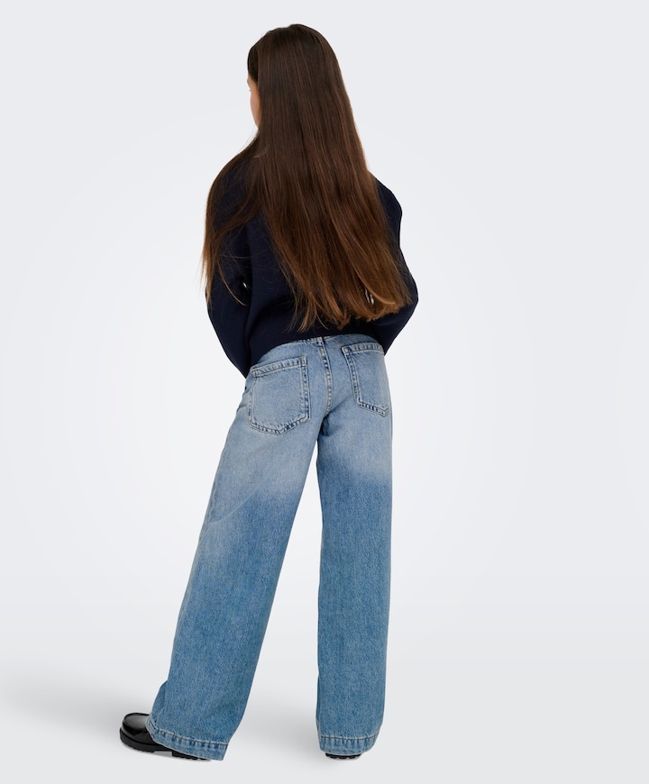 KOGBROOME HW WIDE DNM TAI meisjes jeans blauw