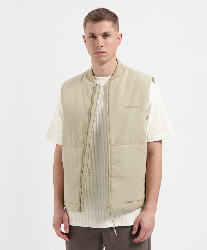 Heren bodywarmer beige