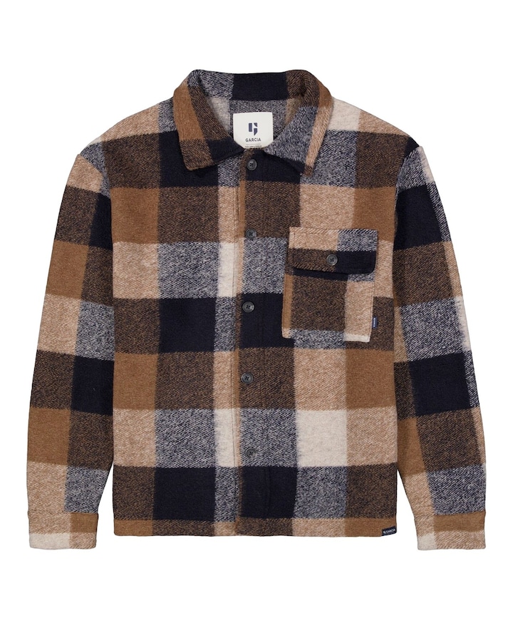 Heren overshirt bruin