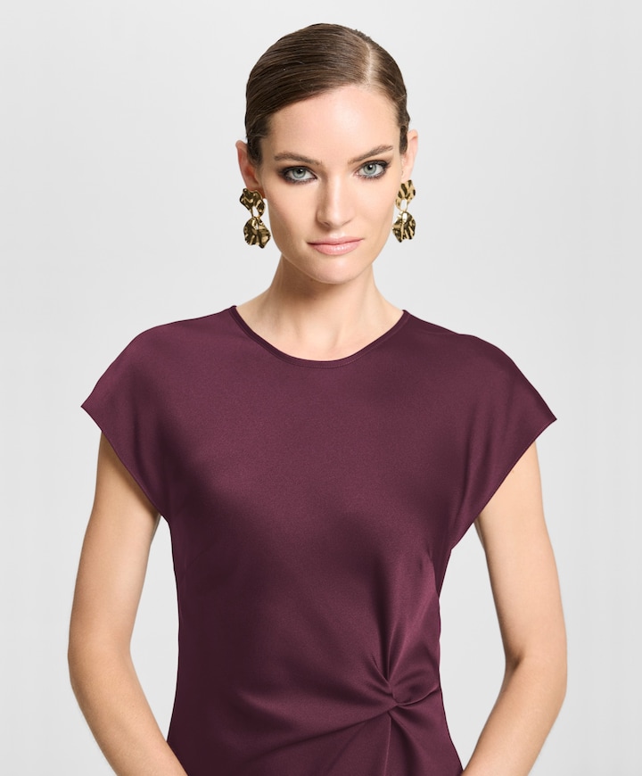 Dames jurk bordeaux