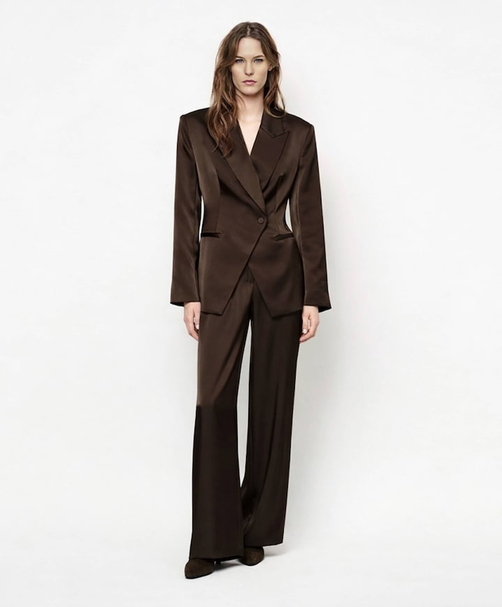 Dames blazer bruin