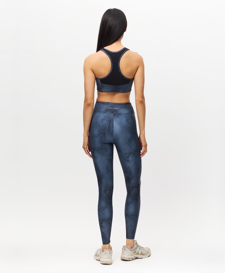 Printed High Waist Tights dames tights grijs