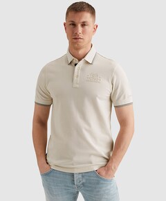 Heren polo ecru