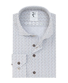 Heren overhemd lange mouw beige