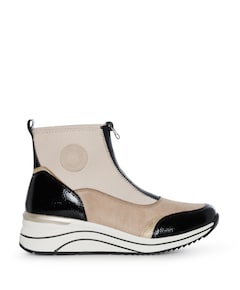 dames enkellaarzen beige