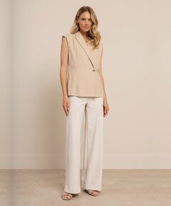 Dames gilet beige