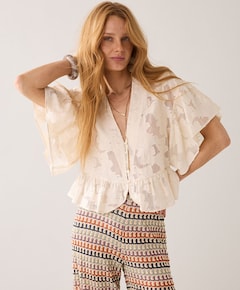 Dames top ecru