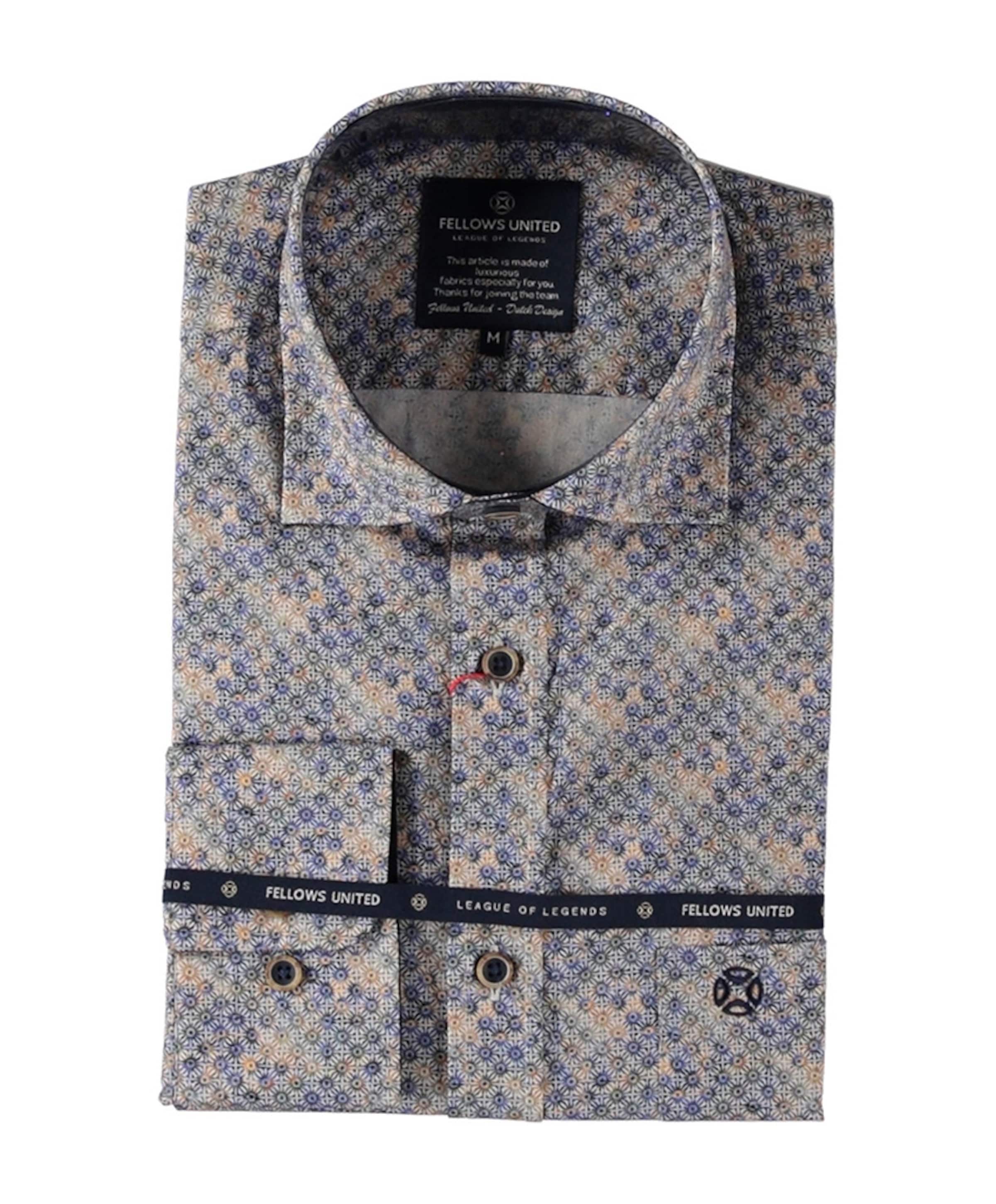 Heren overhemd lange mouw blauw