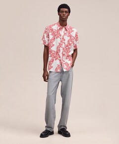 Heren overhemd korte mouw multicolor