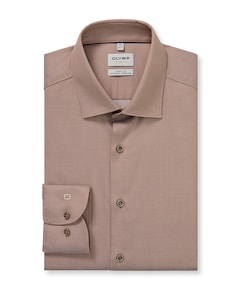 Heren overhemd lange mouw beige