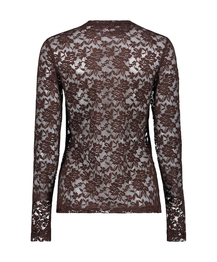 Dames longsleeve bruin