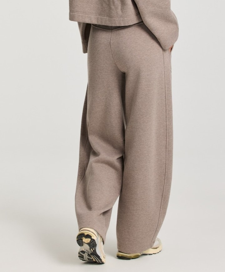 Jayden Wide Leg Jogger dames trainingsbroek bruin