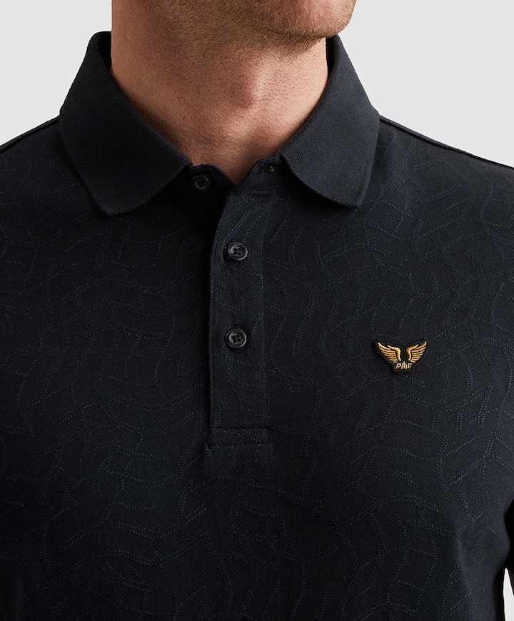 Heren polo blauw