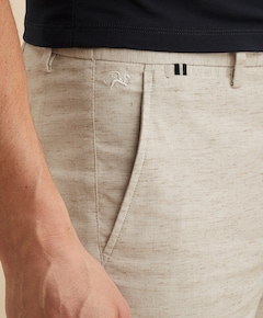 V11 LINEN STRETCH heren korte broek beige