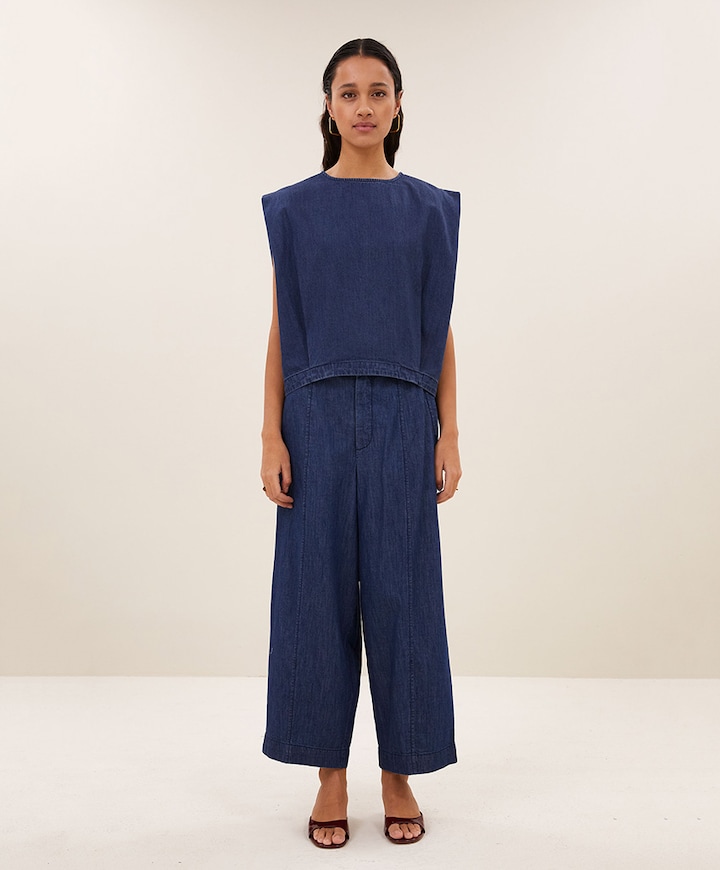 Dames top blauw