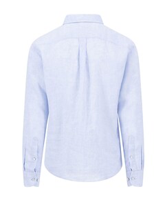 Heren overhemd lange mouw blauw