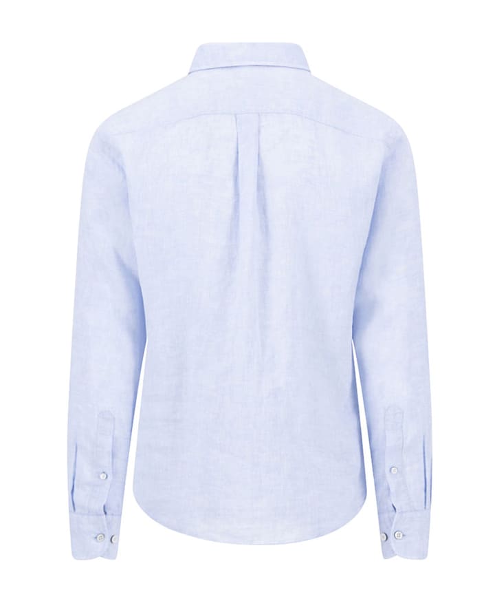 Heren overhemd lange mouw blauw