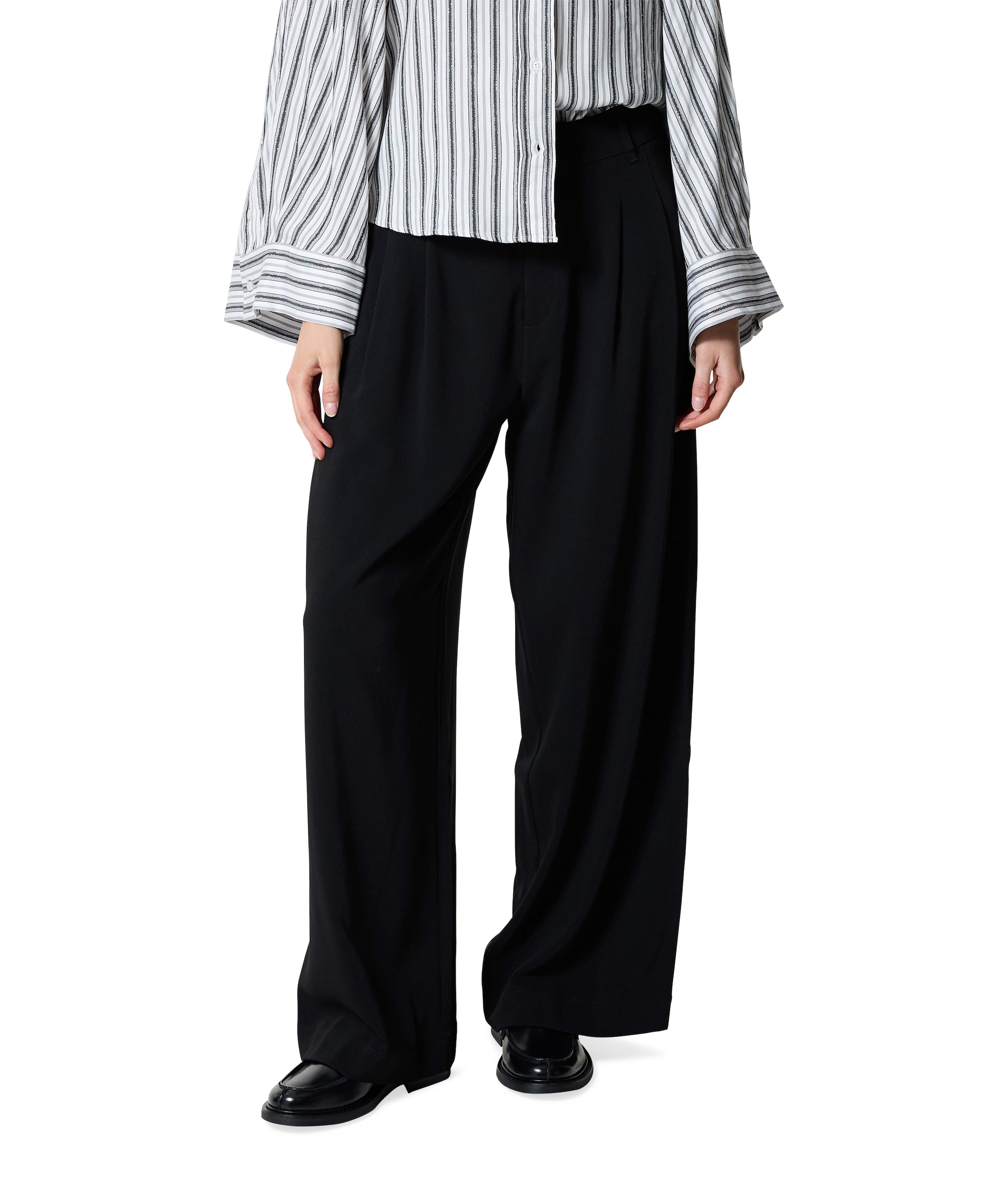 MWMille High Wide broek zwart