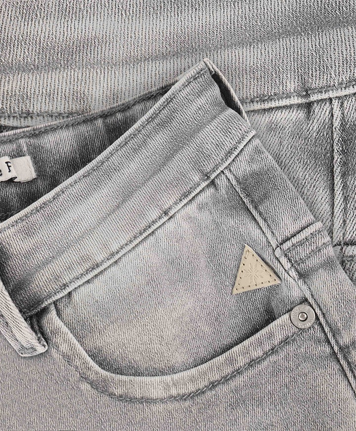 Wide Fit Lightgrey meisjes jeans grijs