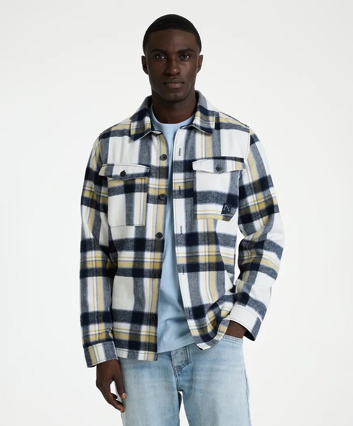 Heren overshirt blauw