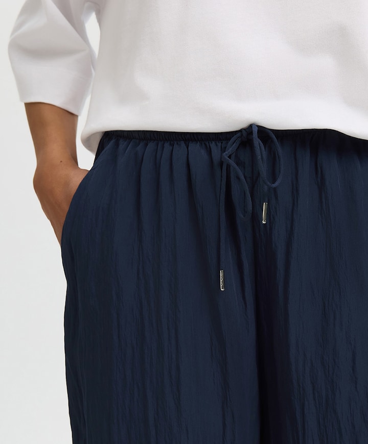 SLFIONA HW WIDE STRING B dames broek blauw