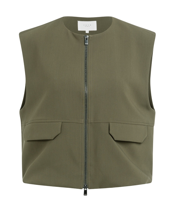 Dames gilet groen