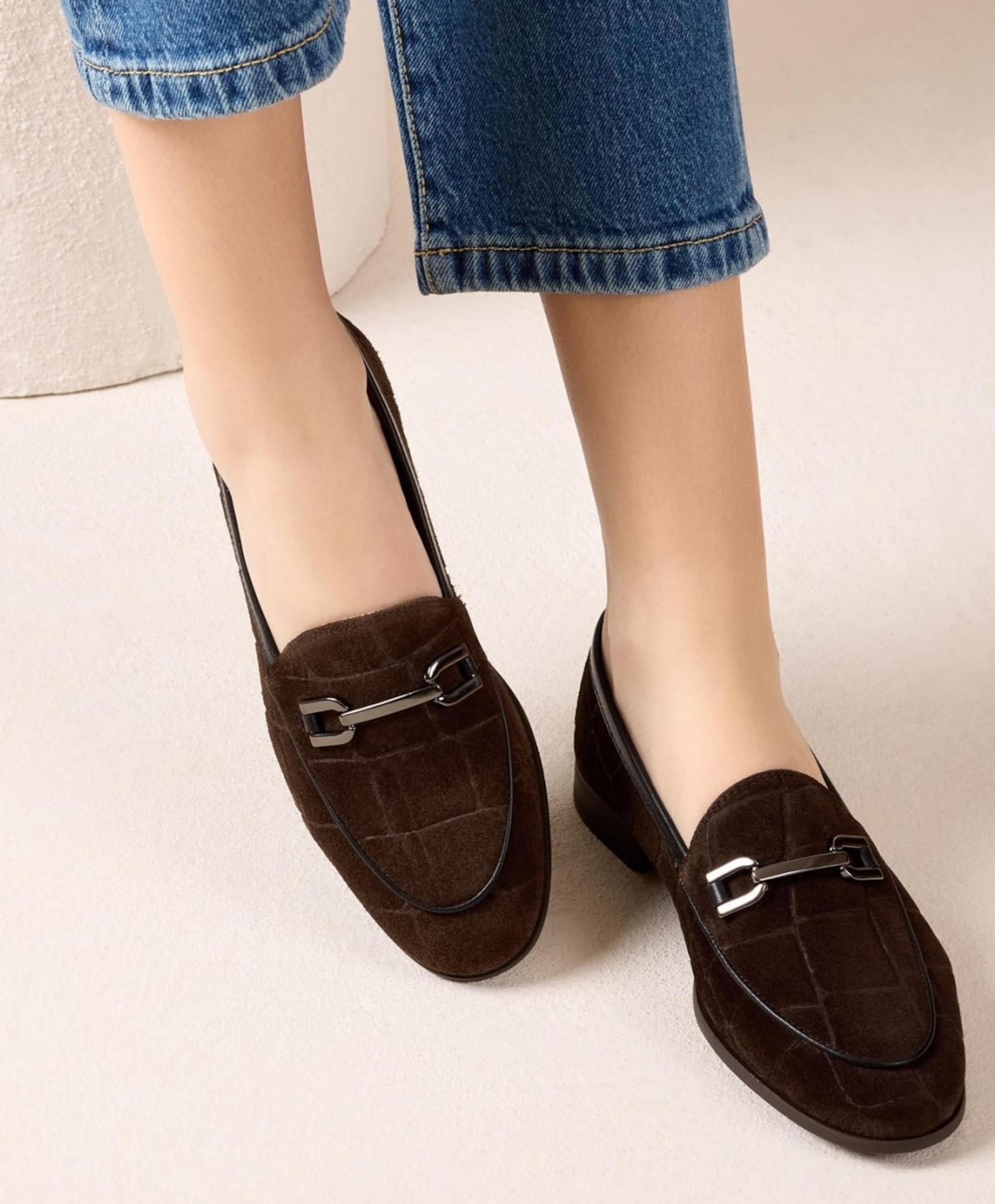Dalcy  dames loafers bruin