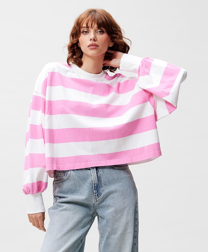 Dames longsleeve roze