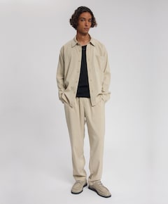 Heren overhemd lange mouw beige