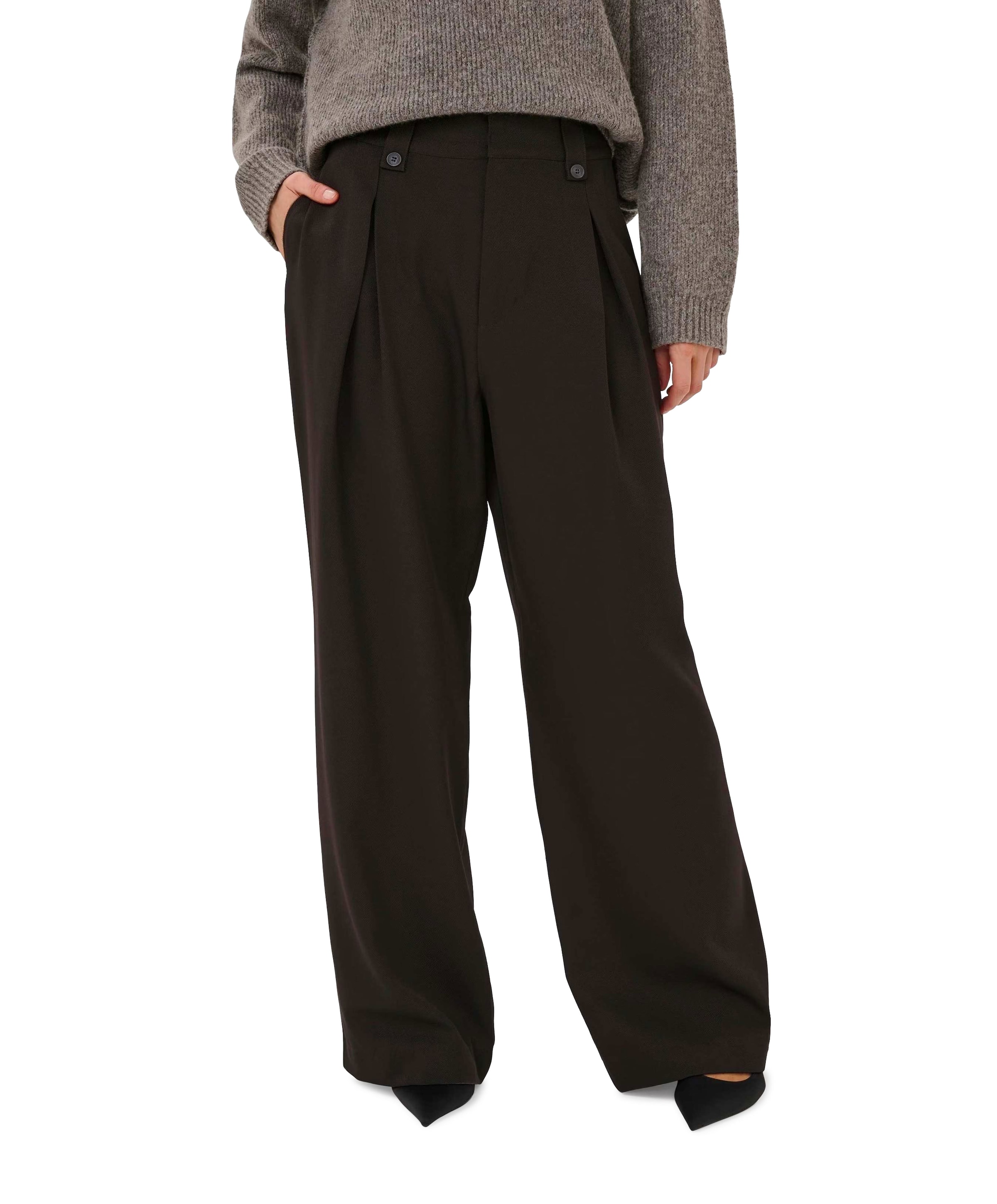 DisaMW High Wide Pant dames broek bruin