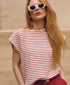 Dames top ecru
