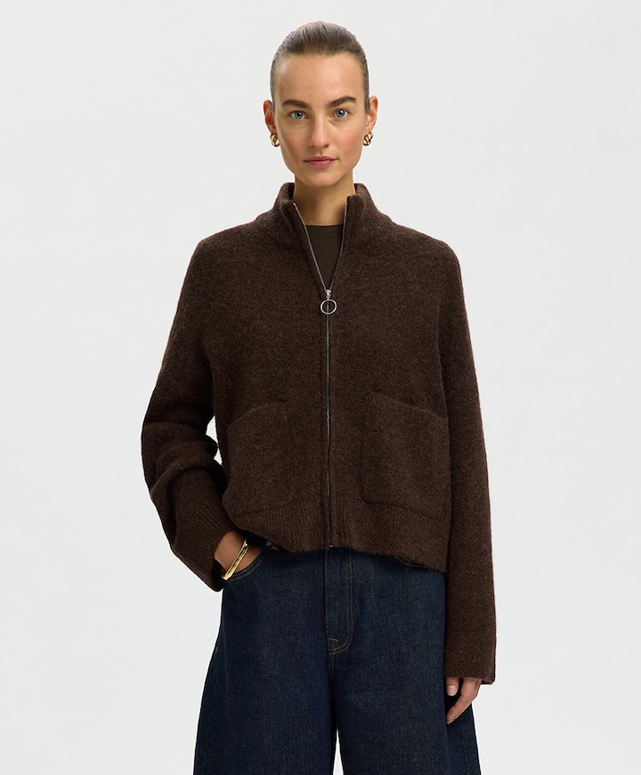 Dames vest bruin