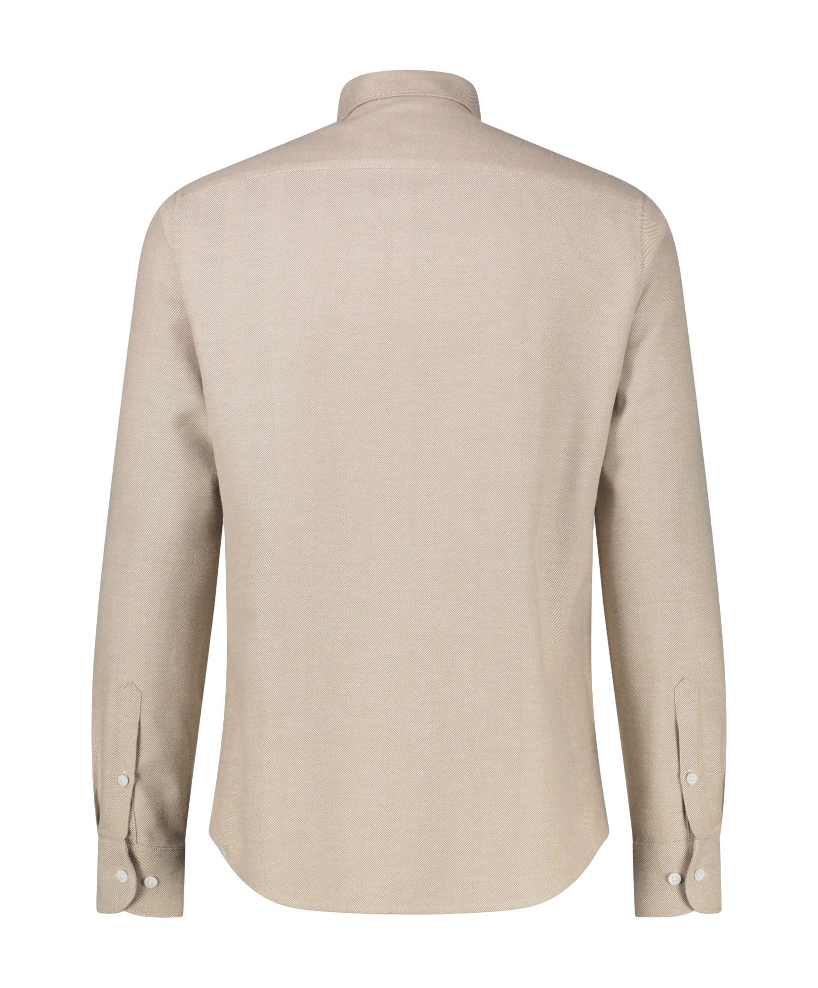 Heren overhemd lange mouw beige
