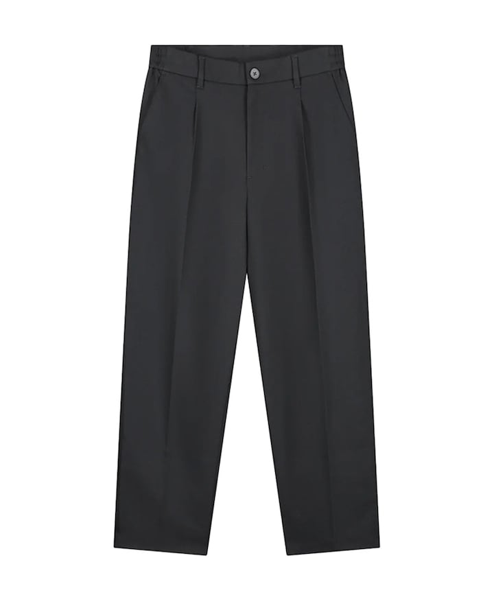 OLAF Regular Twill Pleated Chino's heren broek zwart