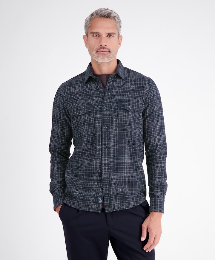 Heren overshirt blauw