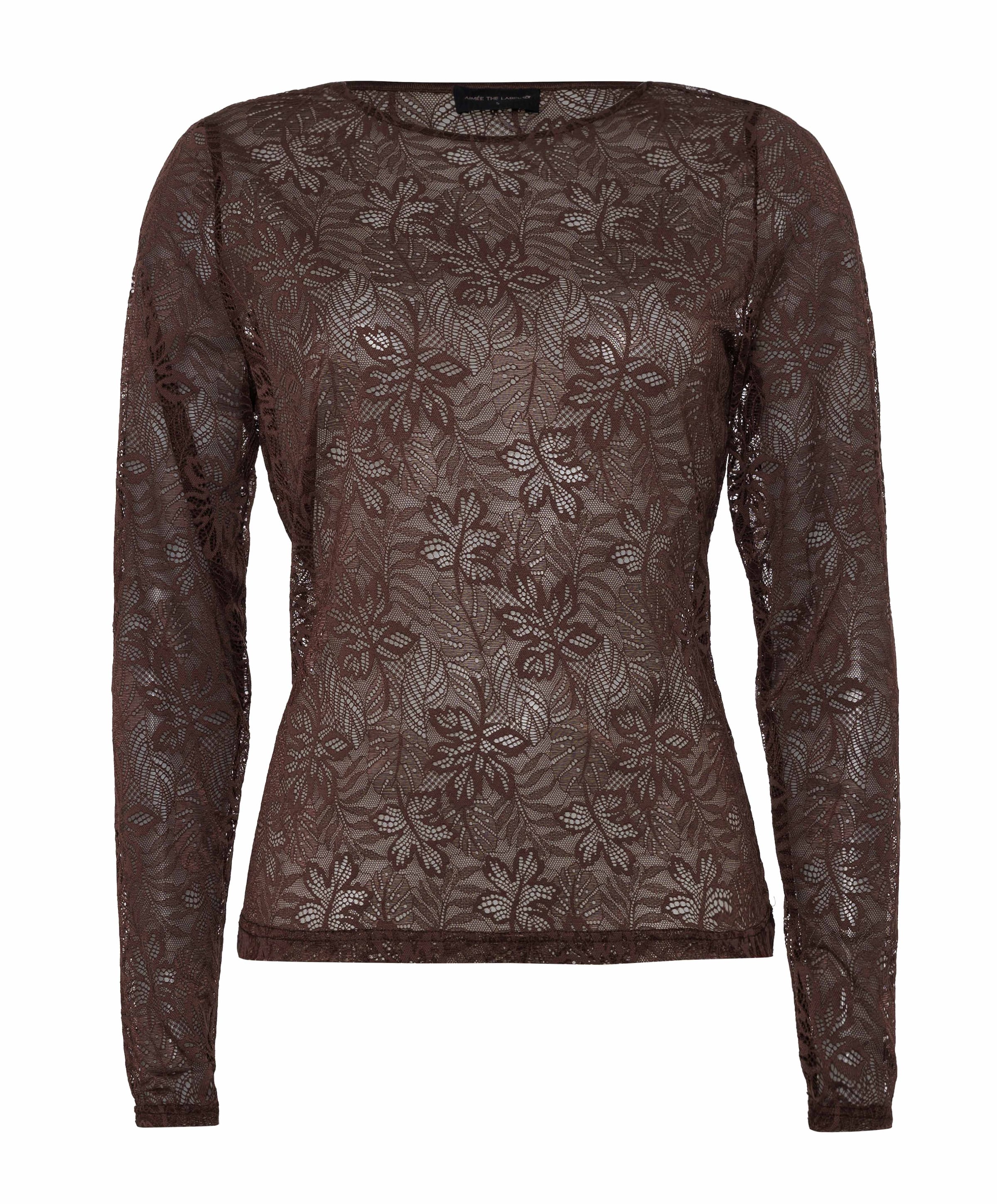 Dames top bruin