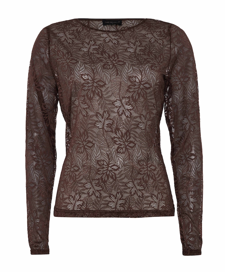 Dames top bruin