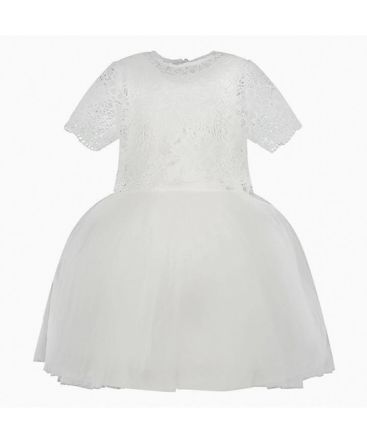 Meisjes jurk ecru