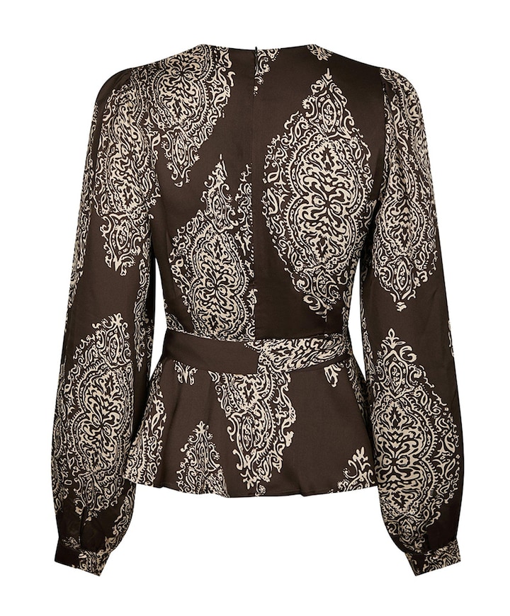 Dames blouse bruin