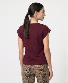Dames T-shirt bordeaux