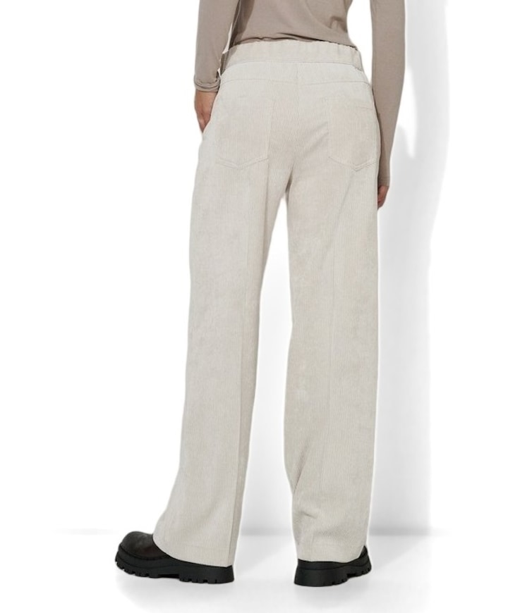 Mara Wide Leg Casual dames broek ecru