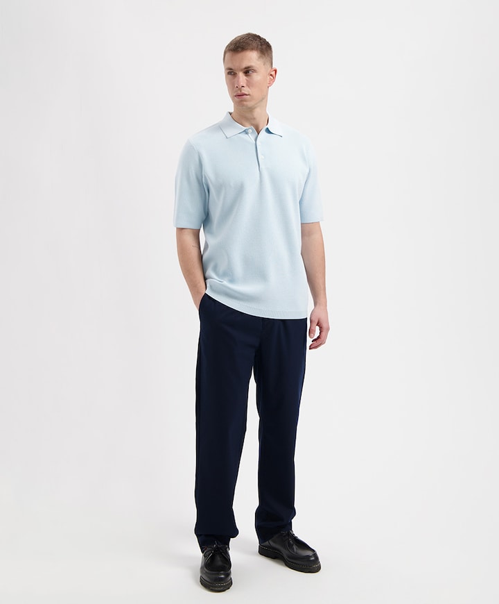 Heren polo blauw