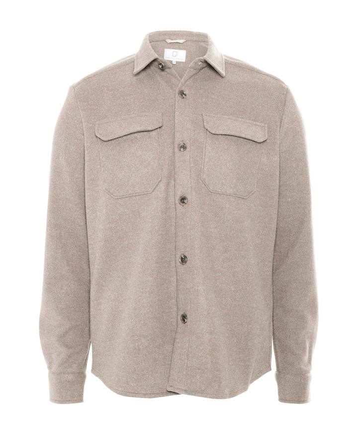 Heren overshirt beige