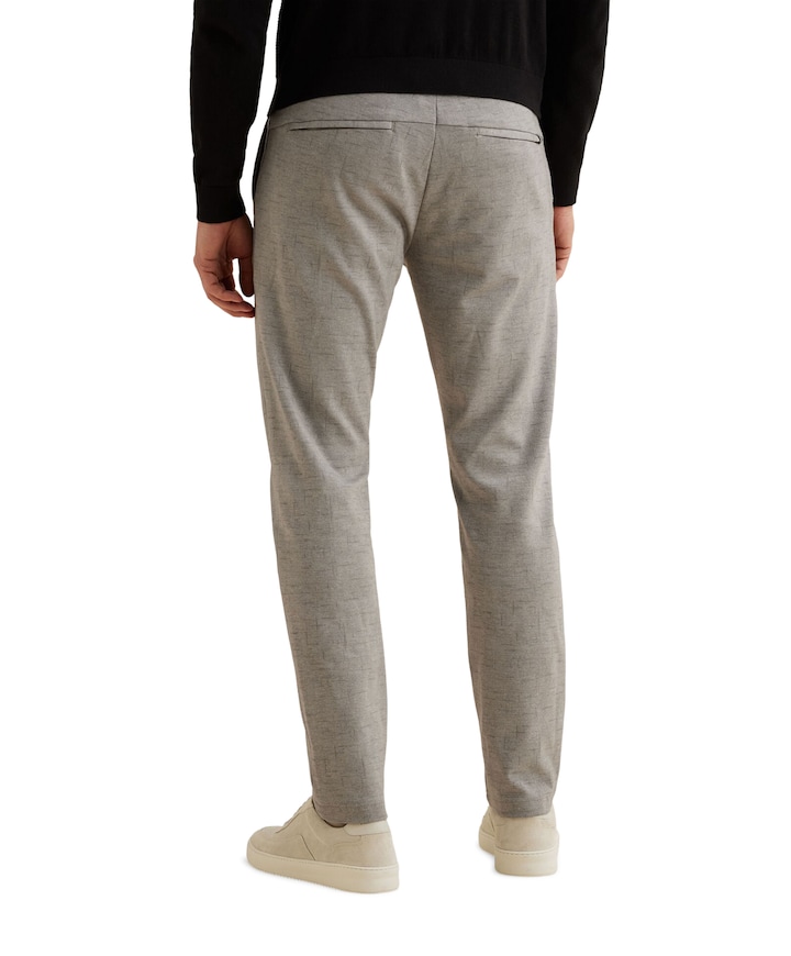 V11 CHINO PRINTED LINEN STRUCTURE heren broek groen